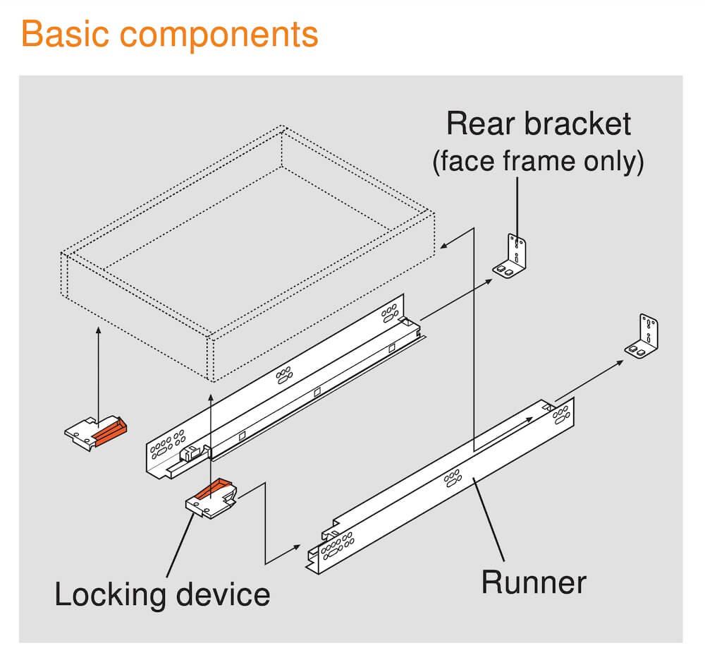 21 in. Soft Close Full Extension Undermount Drawer Slides Kit 21 in. Soft Close Full Extension Undermount Drawer Slides Kit