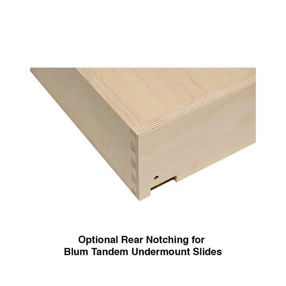 Rear Notching for Undermount Slides